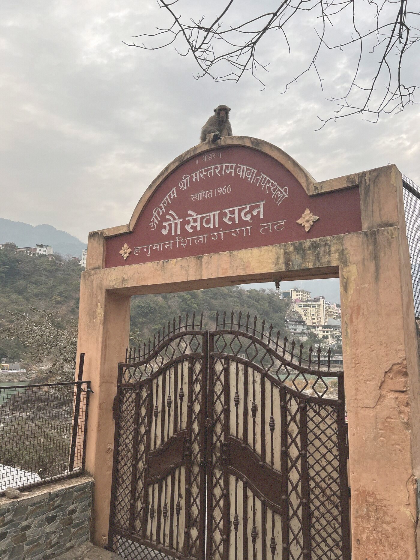 Gateway to an ashram above the Ganges at Rishikesh